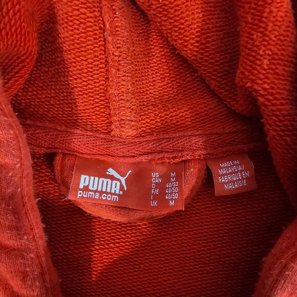 Puma Austria History Red Hoodie M Cotton/Polyester Full-Zip Sweatshirt Pockets - Picture 5 of 8